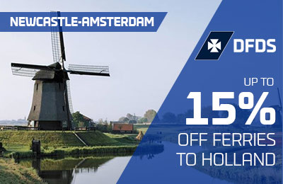 15% de descuento en los cruces de ferry Newcastle-Amsterdam!