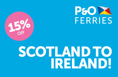 15% Uit Cairnryan & Larne-routes