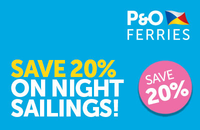 Summer Nights 20% Off Dover-Calais con P & O Ferries Summer Nights 20% Off Dover-Calais con P & O Ferries