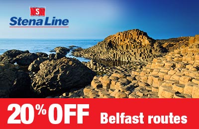 Risparmia il 20% su Cairnryan e Liverpool su rotte di Belfast! Risparmia il 20% su Cairnryan e Liverpool su rotte di Belfast!
